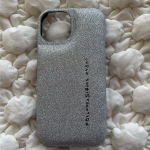 Silver Glitter iPhone 15 Case